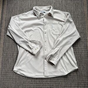 Columbia Men's Casual Oatmeal Colored Button-Down Shirt